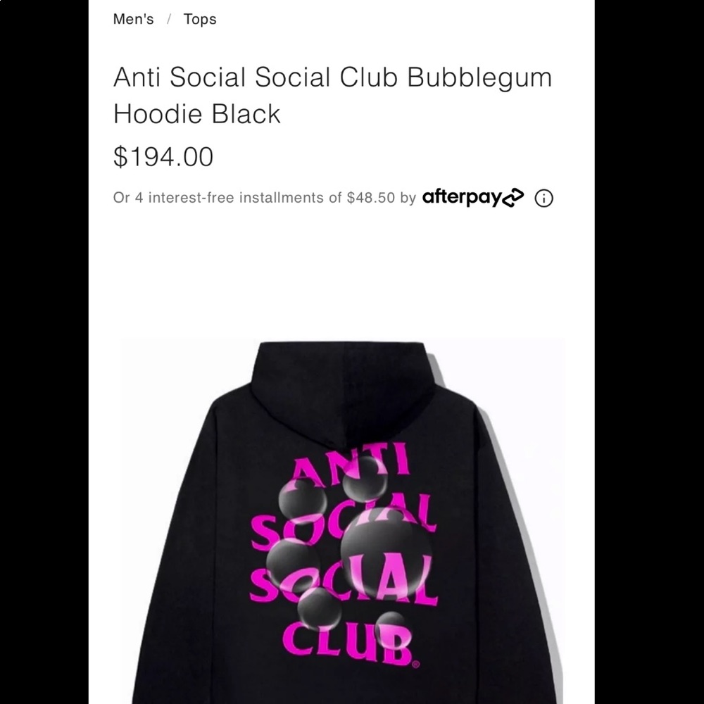 Anti social social club Members only hoodie